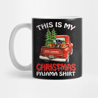 This Is My Christmas Pajama Shirt Rottweiler Truck Tree Mug